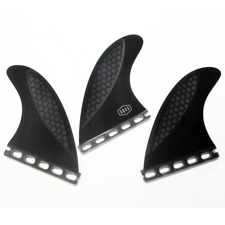 AQSS Thruster Fins - Black Honeycomb Carbon Single Tab