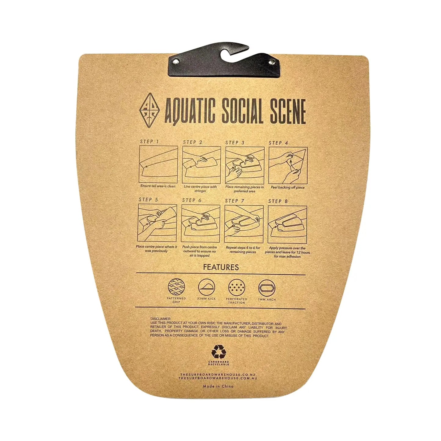 AQSS Tail Pad 3pc - White Marble