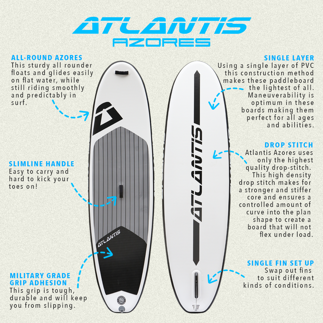 Atlantis Azore Inflatable SUP - 10'2