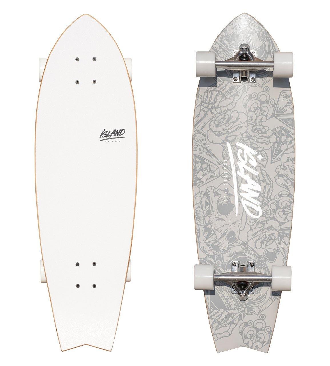 32" FISH TAIL CRUISER - WHITE - The Surfboard Warehouse NZ