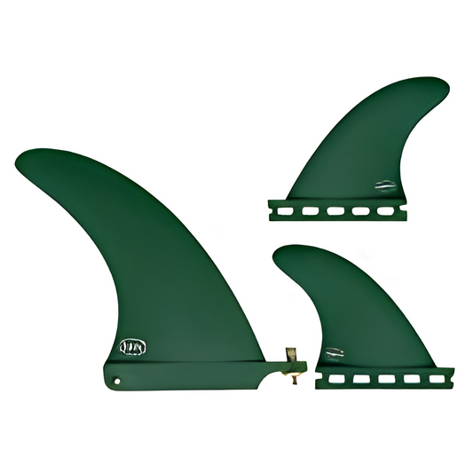 AQSS 2+1 Fin Set - Olive Green 7" + Single Tab 4"