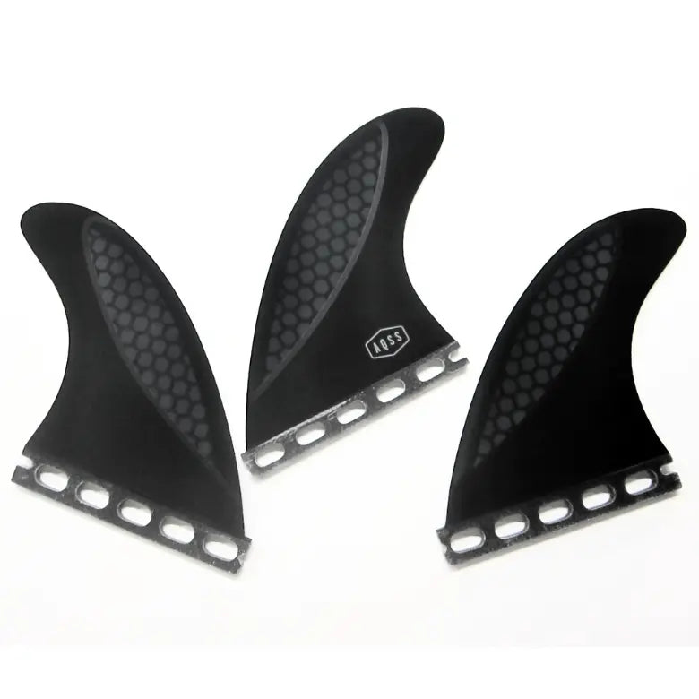 AQSS Thruster Fins - Black Honeycomb Carbon Single Tab