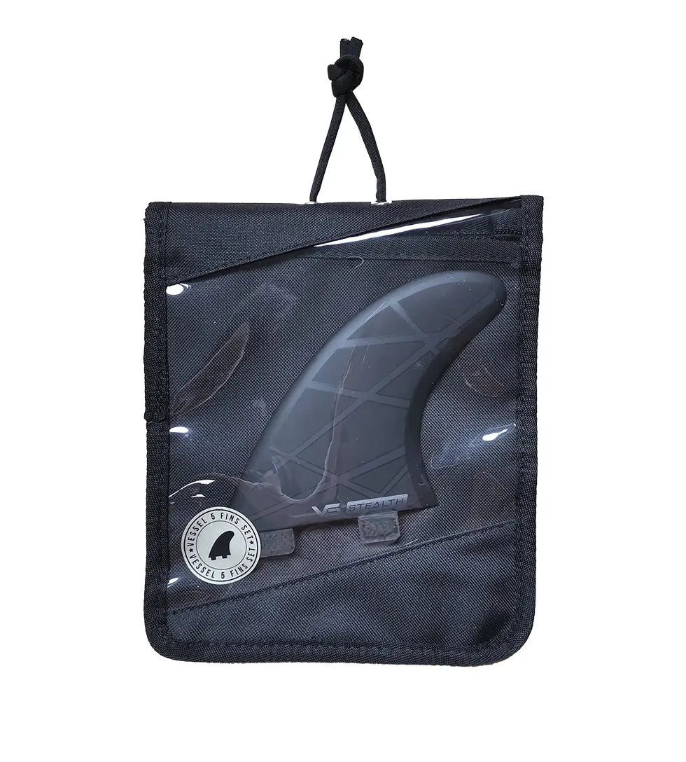 Vessel 5 Fin Set - Black Stealth Twin Tab