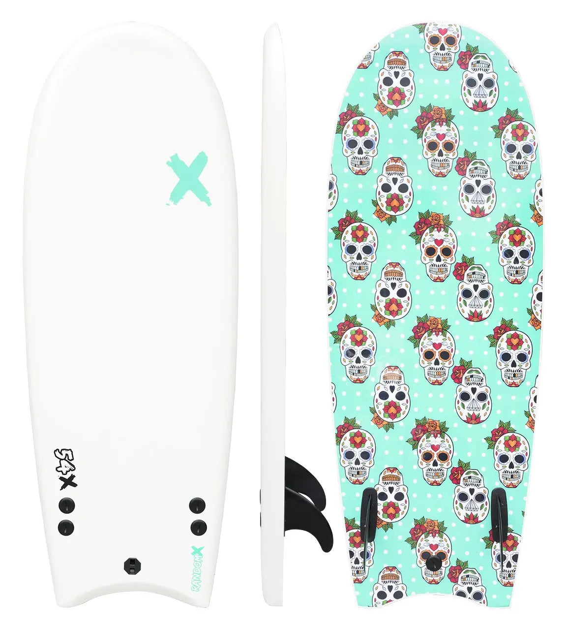 RANDOM X 54" TWIN BOARD - WHITE SKULL