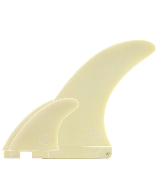 AQSS 2+1 Fin Set - Beige 8" + Twin Tab 4"