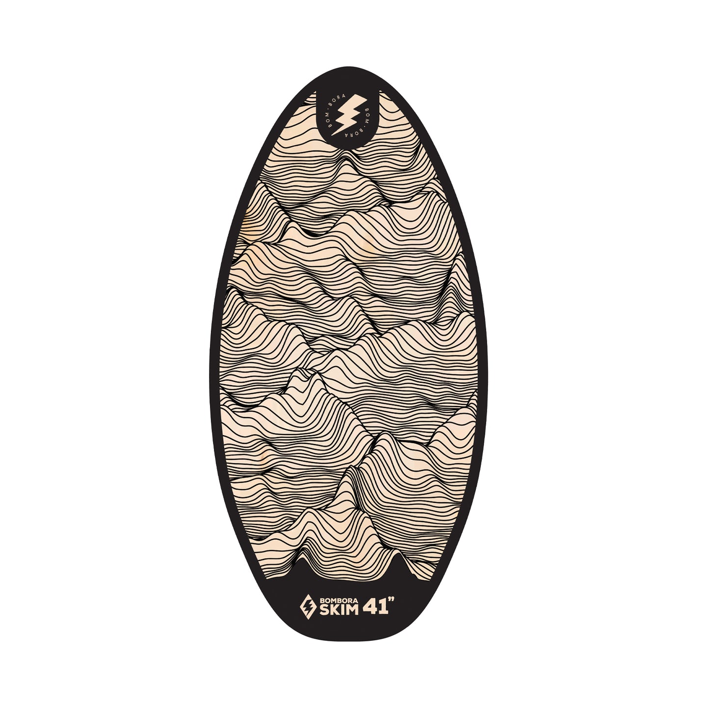 Bom Bora Skimboard - Wood - Wave Lines 41"