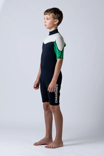 Classic Boys 2/2 Back Zip Springsuit - Green