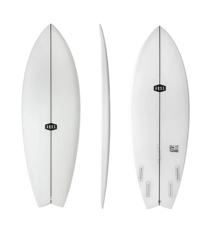 AQSS Day Dreamer Fish - Clear White Surfboard