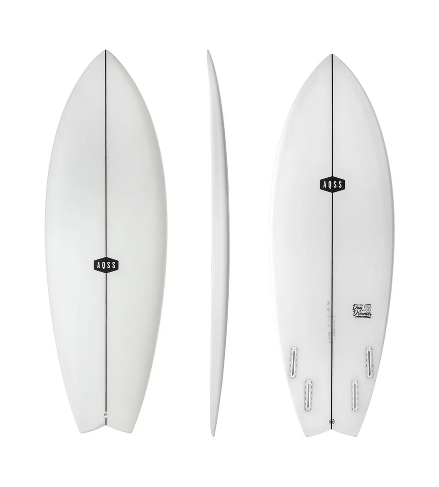 AQSS Day Dreamer Fish - Clear White Surfboard