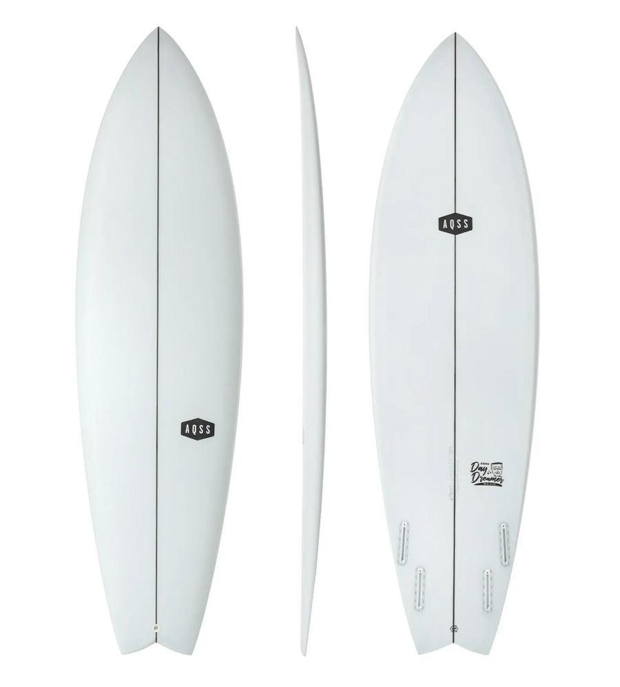 AQSS Day Dreamer Mid Fish - Clear White Surfboard