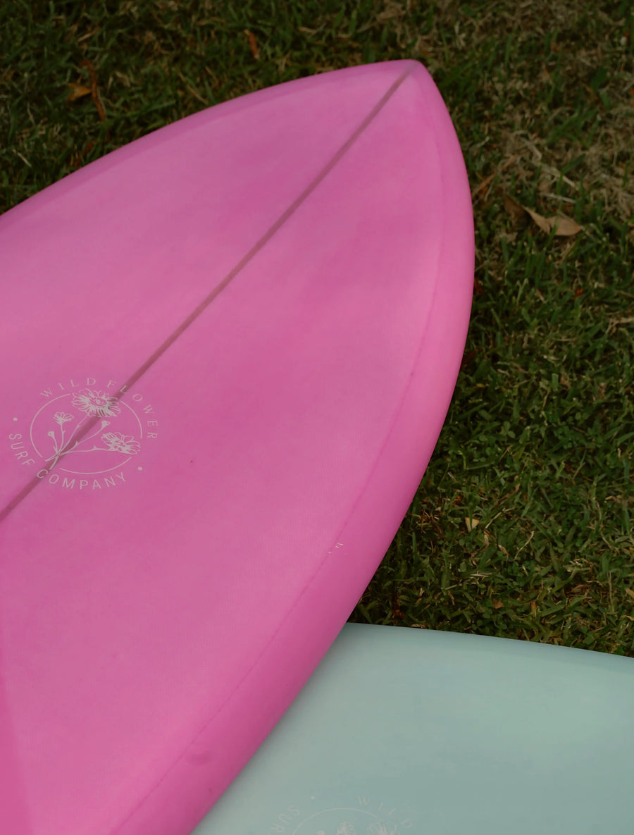 Wildflower Sweet Pea - Hot Pink Surfboard
