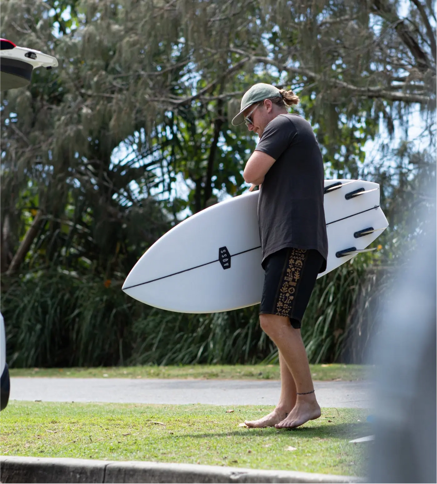 AQSS Day Dreamer Fish - Clear White Surfboard