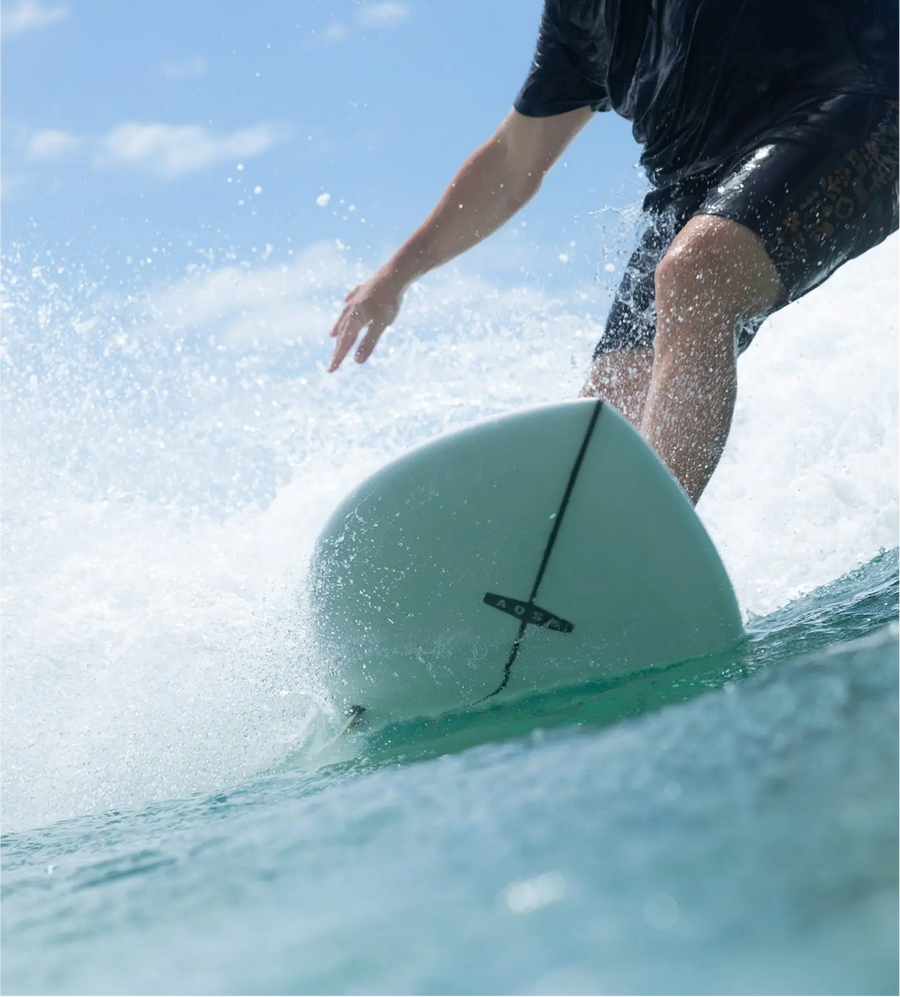 AQSS Day Dreamer Mid Fish - Clear White Surfboard