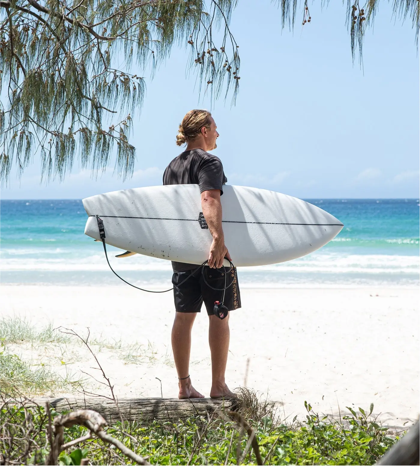 AQSS Day Dreamer Fish - Clear White Surfboard