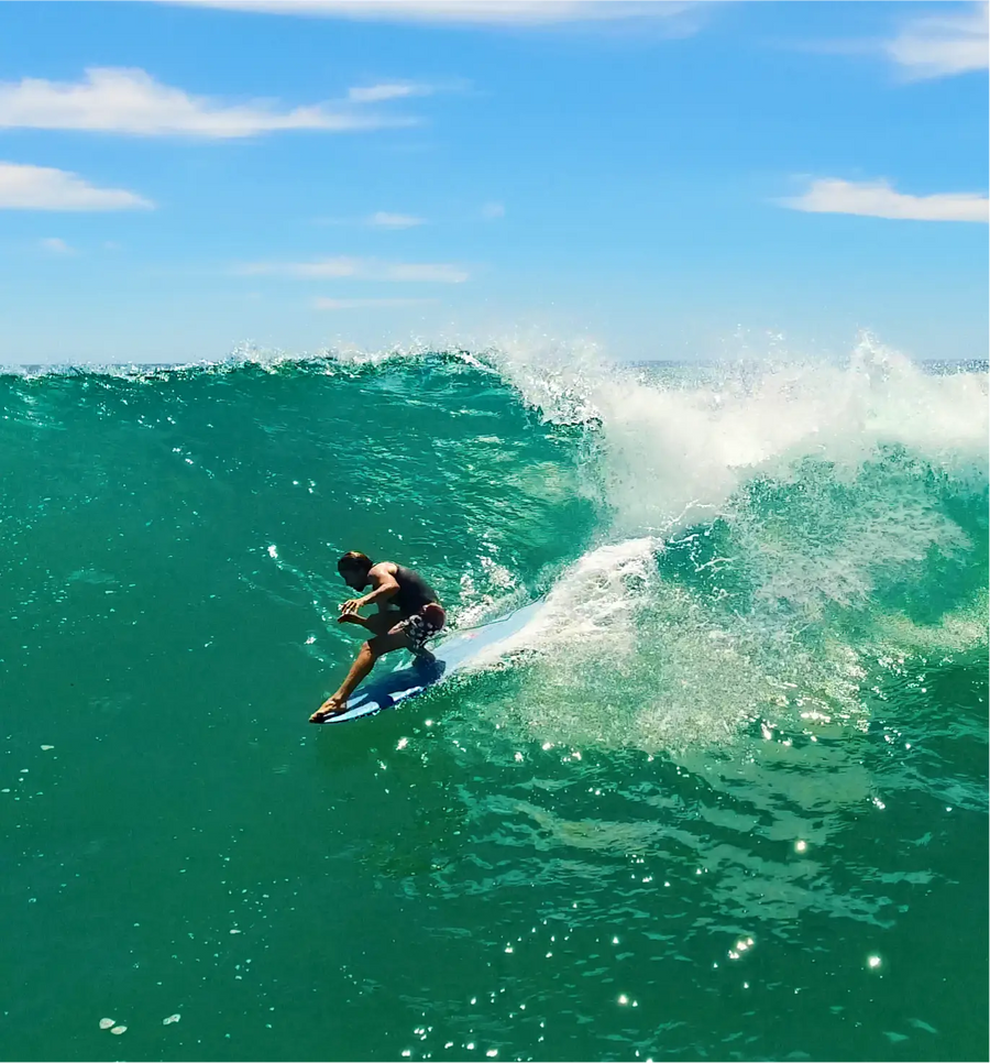 AQSS Flow MK2 Midlength - Blue/Paisley Surfboard