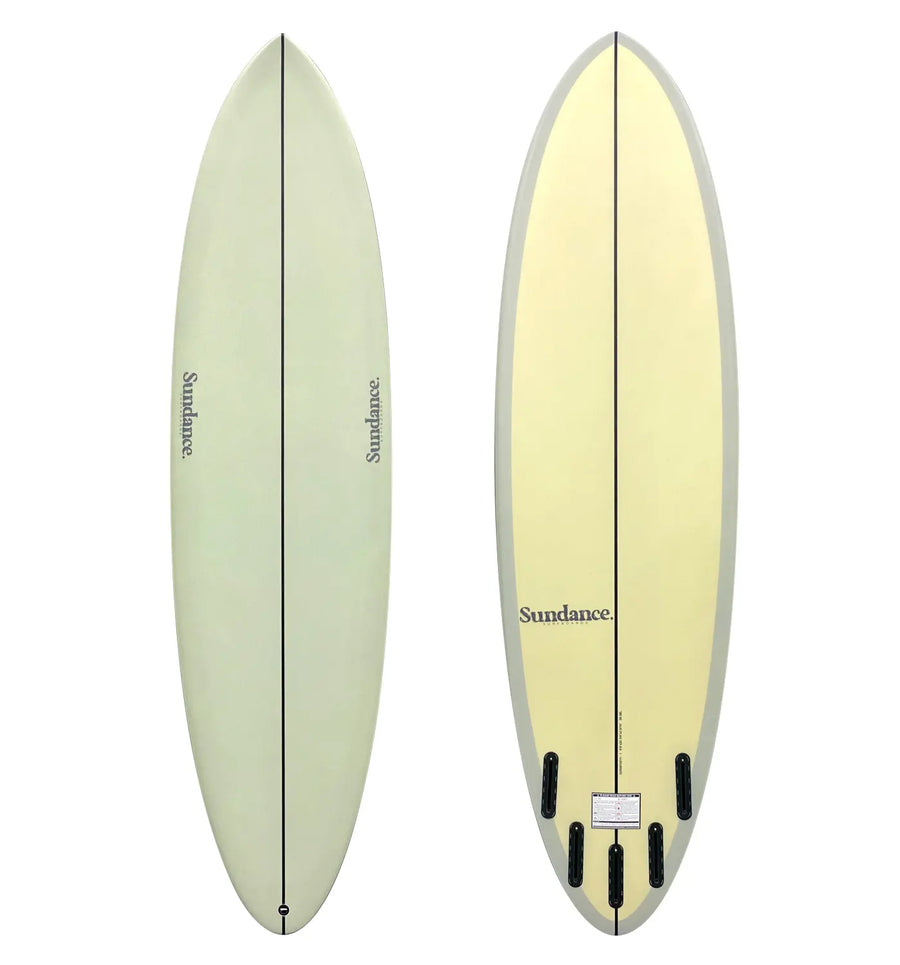 SUNDANCE Modern Midlength - Yellow/Grey Surfboard