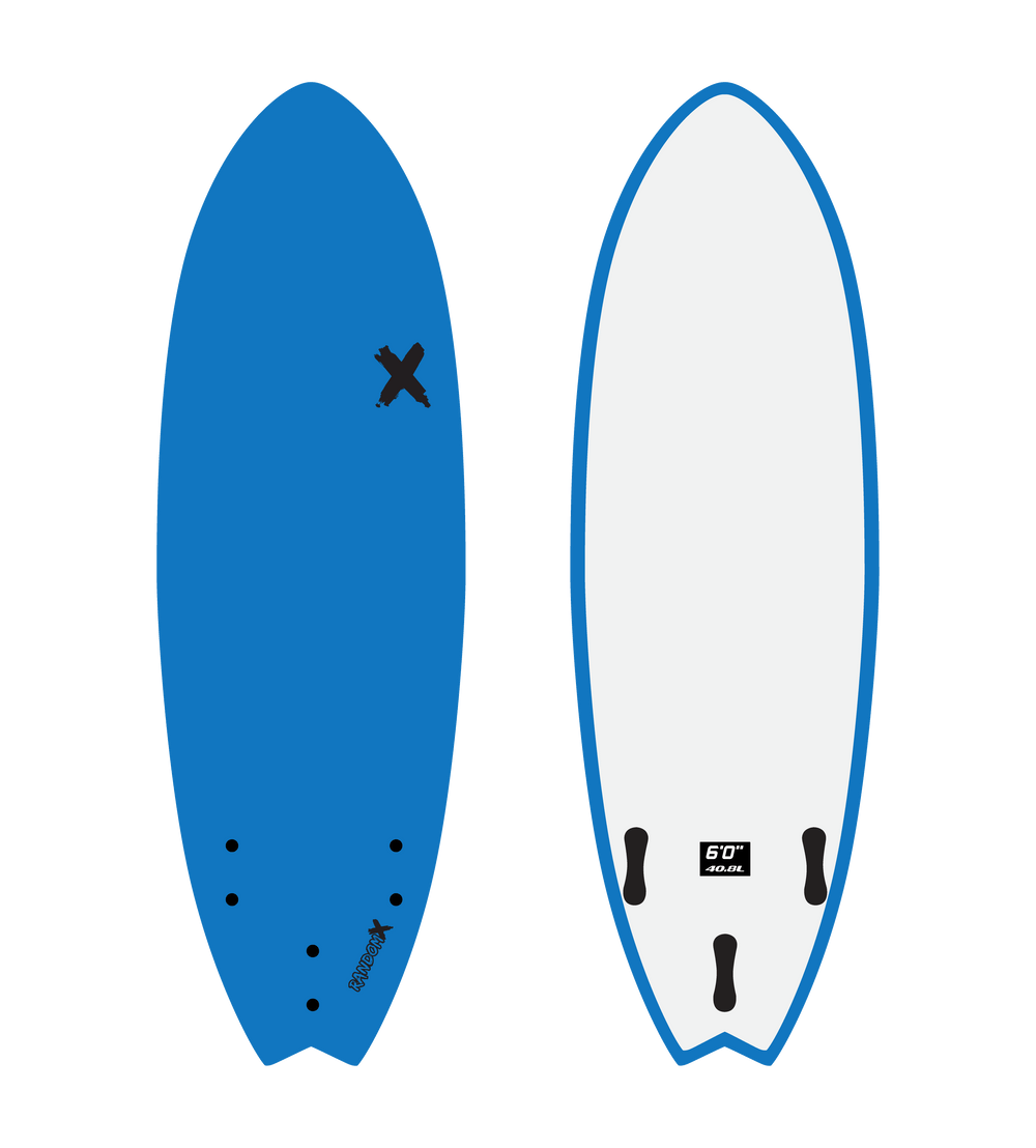 Random X Softboard - 6'0 Blue/White