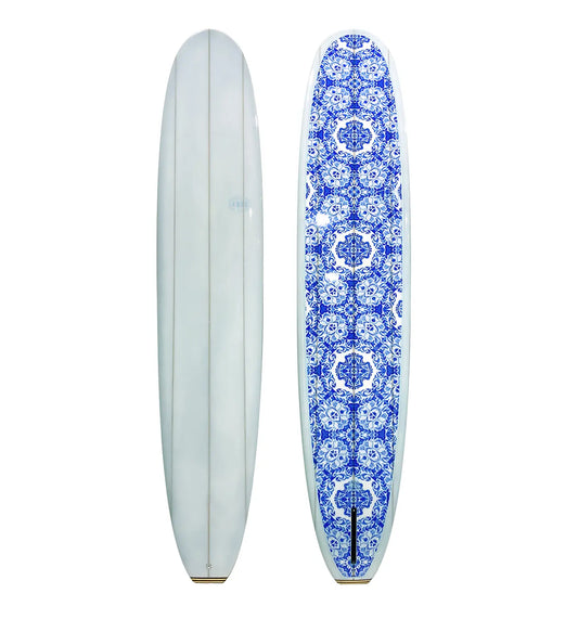 Vintage Log Longboard - Blue Surfboard