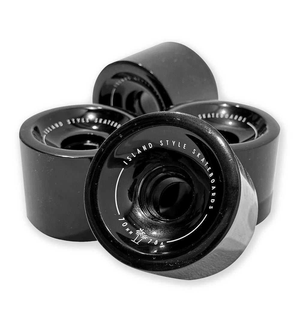 Island Skate Wheels - Black 70mm 4 pack