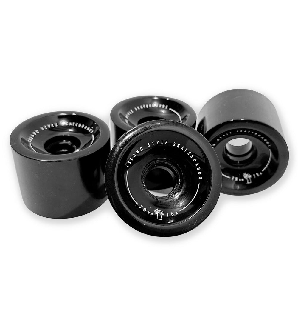 Island Skate Wheels - Black 70mm 4 pack