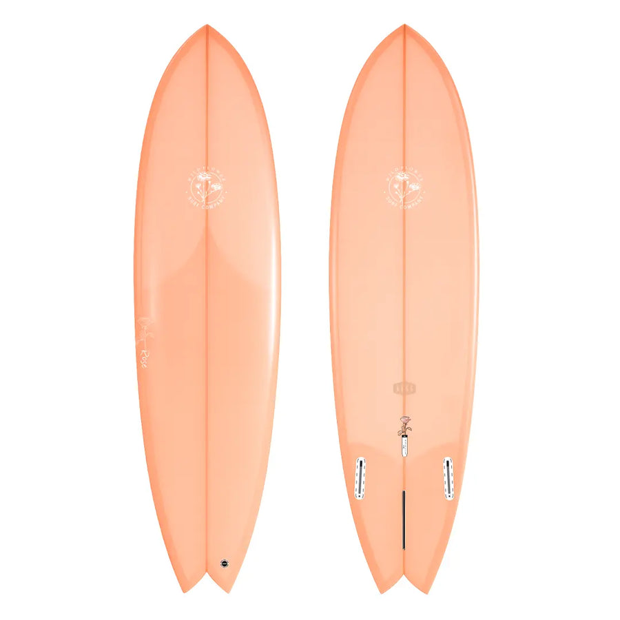 Wildflower Rose - Coral Surfboard