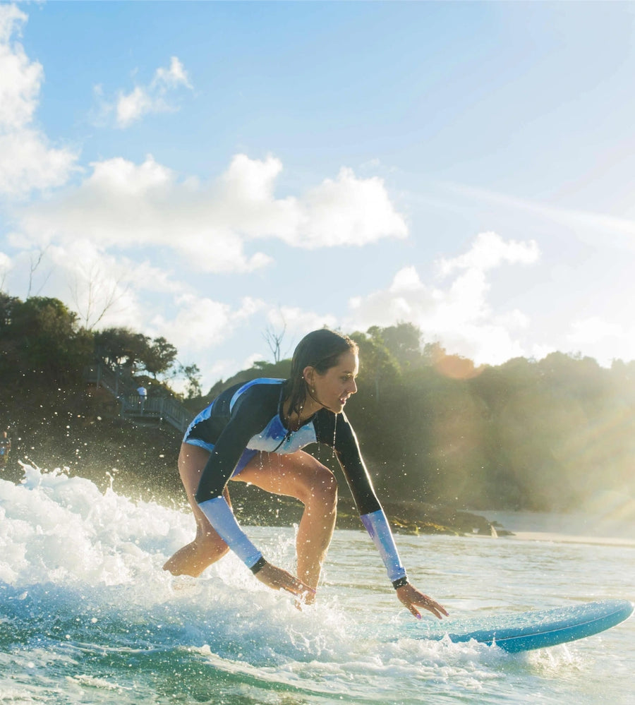 Bom Bora Softboard - Blue Leaves