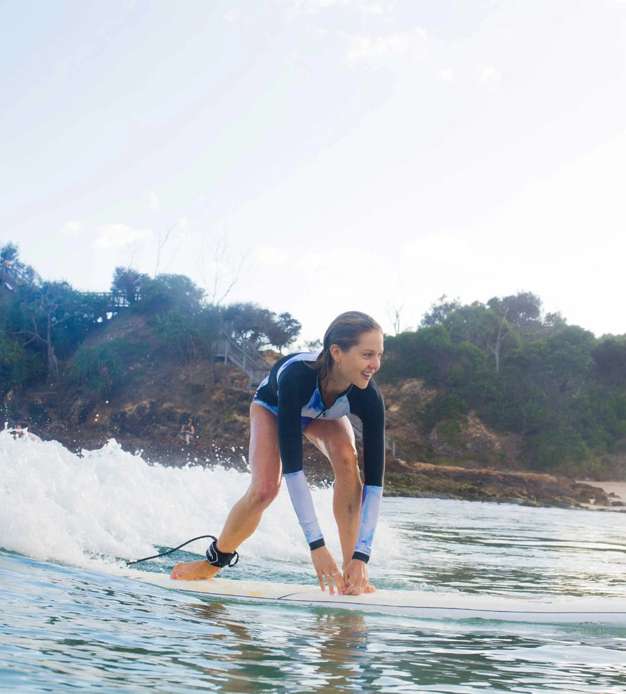 Bom Bora Softboard - Blue Leaves