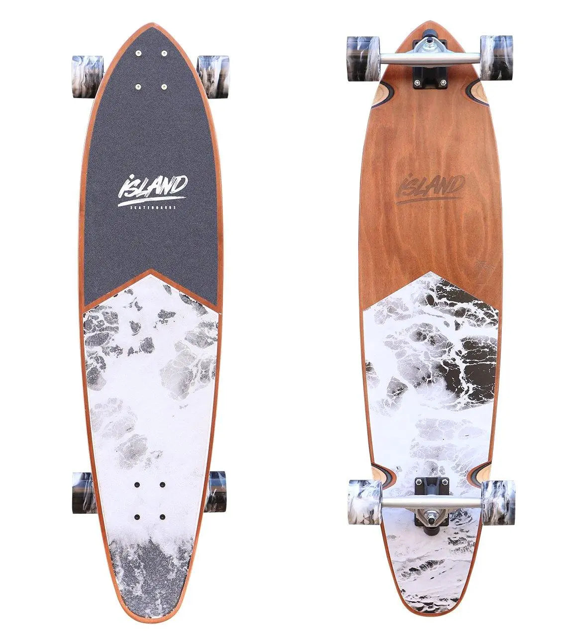 Island Skate Longboard Pintail -Black 38"