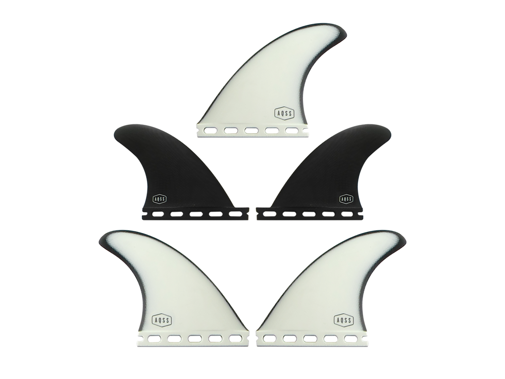 AQSS MIDNIGHT SINGLE TAB REAR QUAD (2 FINS) SET