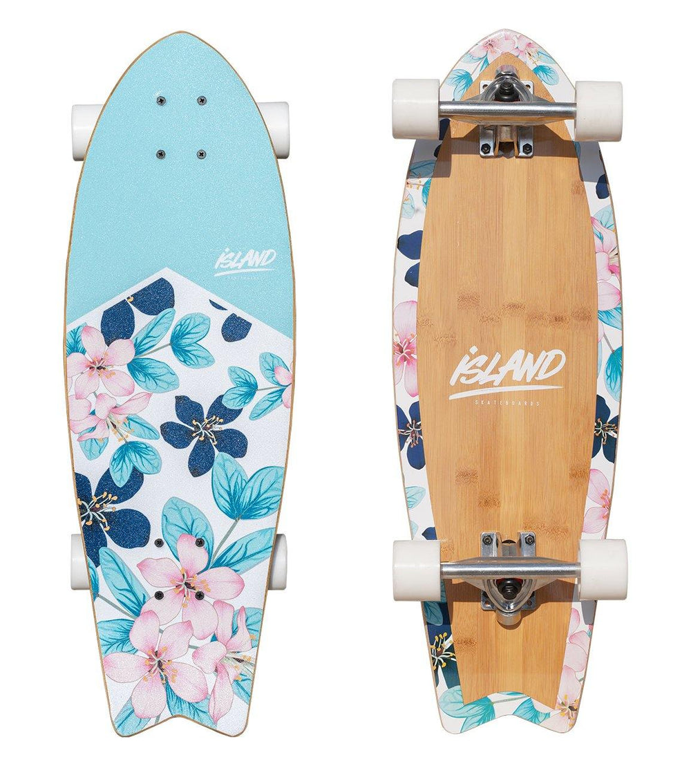28" FISH TAIL CRUISER - FLORAL - The Surfboard Warehouse NZ